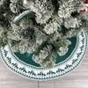 Christmas Knit Tree Skirt for Home and Hotel Decorations