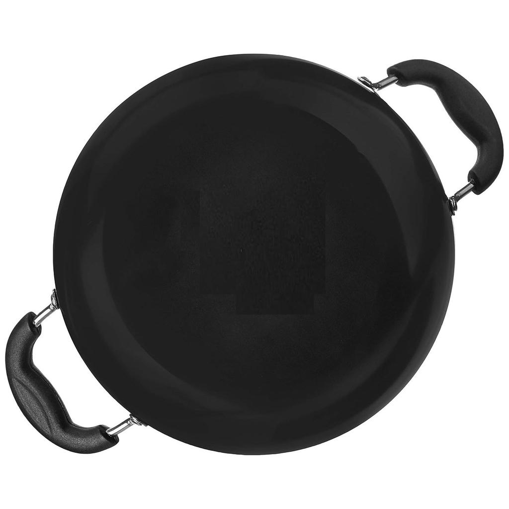 Hard Anodized Deep Kadhai (2.5 litres), Aluminium, Black