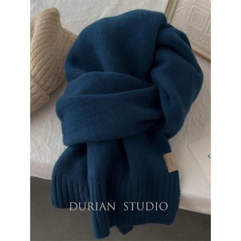 100 pure wool scarves~ Selected wool thickened and enlarged warm knitted scarves versatile men's and women's scarves