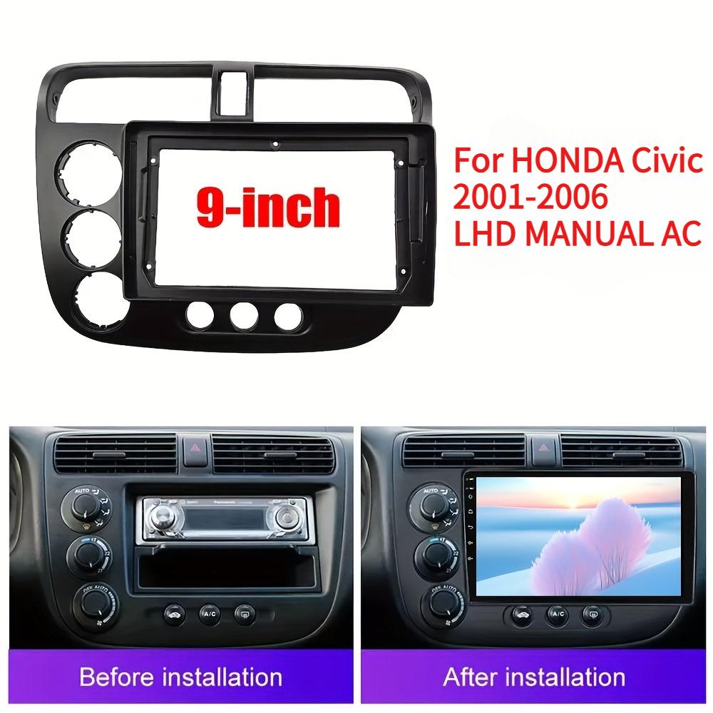 9 INCH Modified Panel for HONDA Civic 2001-2006 LHD MANUAL AC Dashboard Center Console Frame Panel Trim Cover