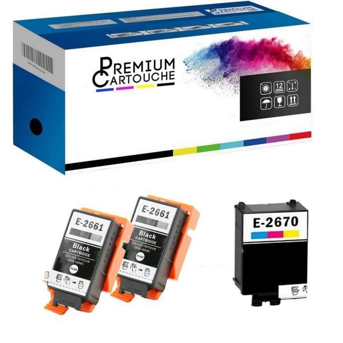 Cartucce compatibili - CARTOUCHE PREMIUM - T266/T267 - Confezione da 3 - Multicolore - Compatibile WF 100W