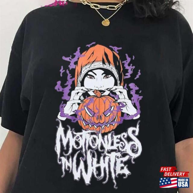 Участник Motionless In White Музыкальная S-234XL Унисекс Рубашка Подарок Рождество D1023 Унисекс Футболка XXXL
