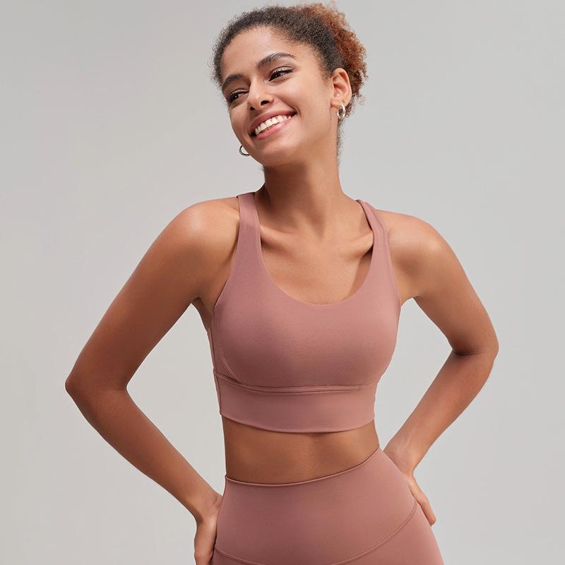 Women's High-Intensity Yoga Sports Bra: Crossback, Shockproof, Anti-Sag, Fitness Vest