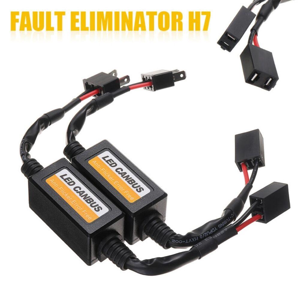 2pcs H7 Headlight LED Canbus Decoder Canceller Error Resistor - Reliable