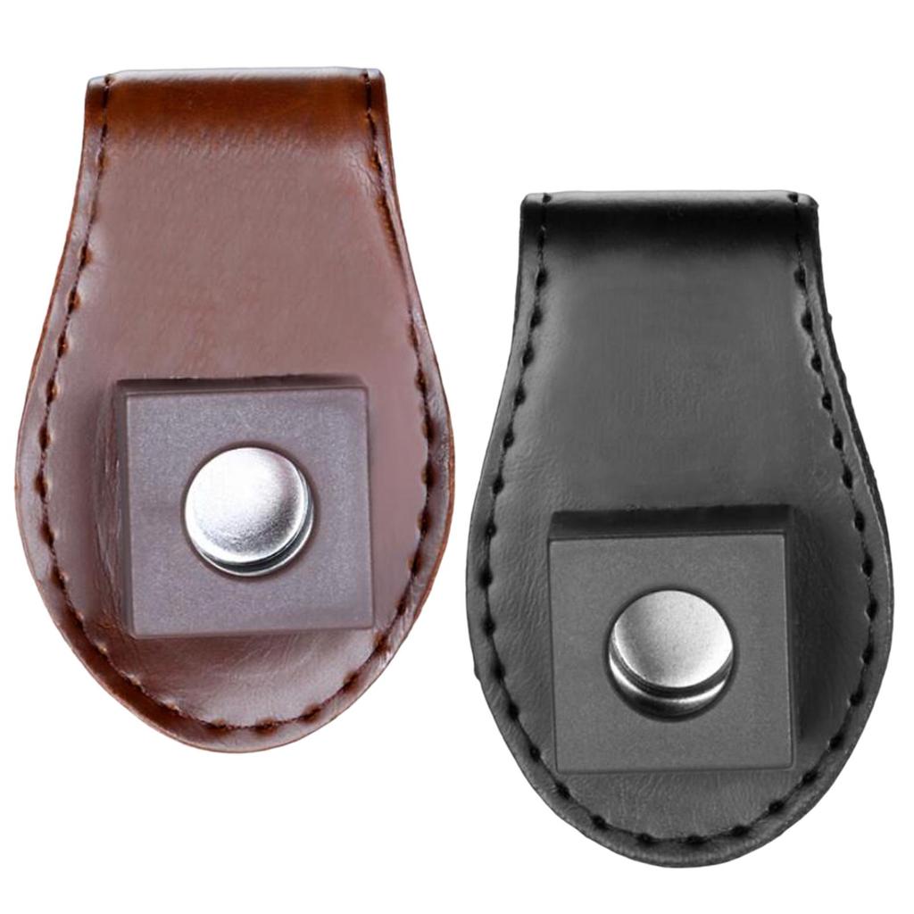 Magnetic Billiard Chalk Holder PU Leather Portable Pool Chalk Case Durable Clip Storage for Cue Chalk and Game Accessories
