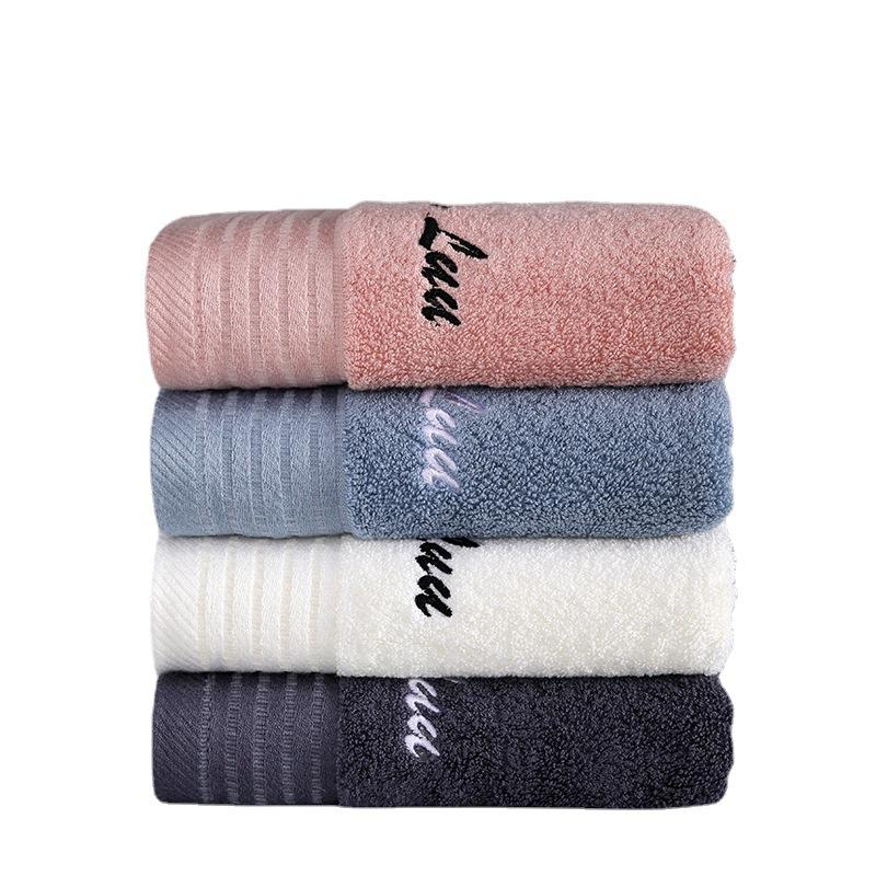 Pack of Bamboo Towels Bathroom White Color Embroidered Letter Hand Face Hair Bath Towel Sets Serviette