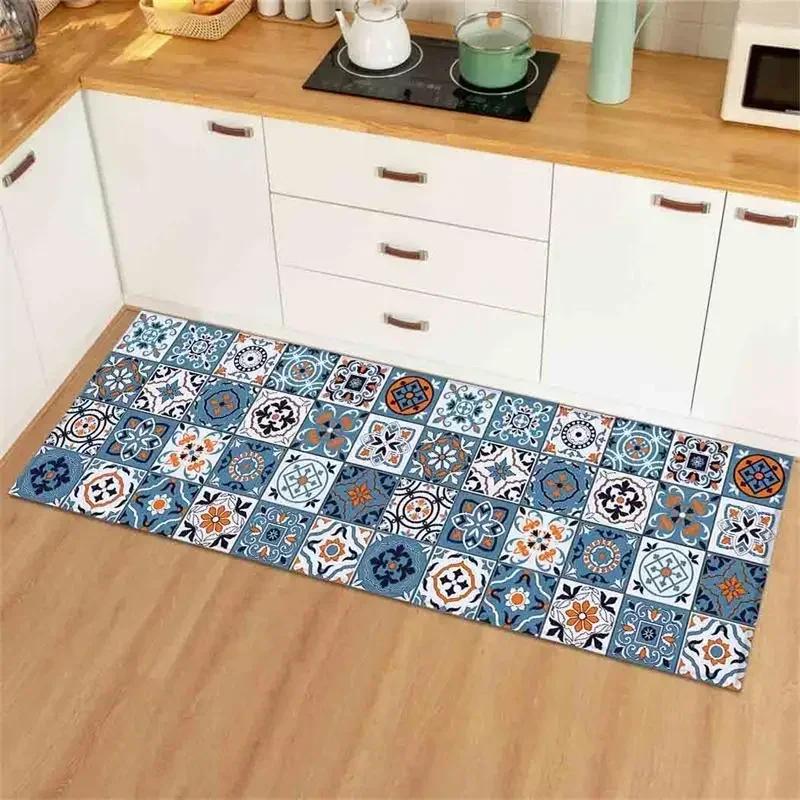 Kitchen Floor Mat Waterproof Pvc Carpet Leather Mats Non-slip Large Rug Home Decoration Area Rugs Alfombra De Cocina