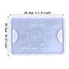 Christmas Large Resin Tray Molds Silicone Santa Claus Mold for Epoxy Resin Mold with Handles Coaster Mold for Home Decor