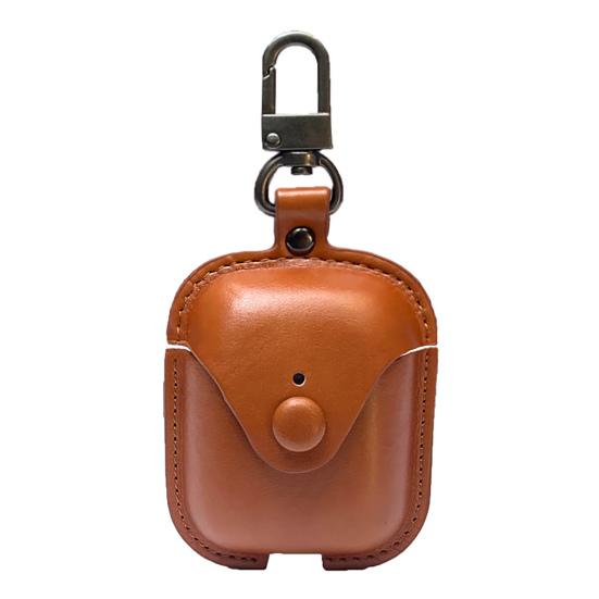 Protective Cover Dustproof Shock Absorption Full Coverage Wireless Earphone Faux Leather Case for AirPods Series