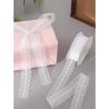 1pc 3Cm*22M White Lace Ribbon, Suitable for Bouquet Packaging, Cake Decoration, Handmade DIY Gift Bow Packaging, Birthday Gift Packaging