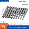 10-Piece Imperial Hex Bit Set - 50mm Magnetic Power Drill Screwdriver Bits