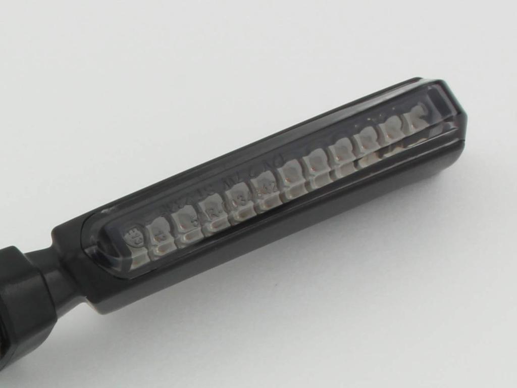 POSH FAITH Motorcycle LED Sequential Turn Set of 2 E13 50R Universal Feather 098023 Signals, (ECE Certified), Type,