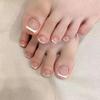 Wearable French Pedicure White Edge Nail Tips for Manicure
