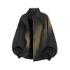 Men Vintage Stand Collar Short Flight Jacket American Style Casual Baseball Outerwear