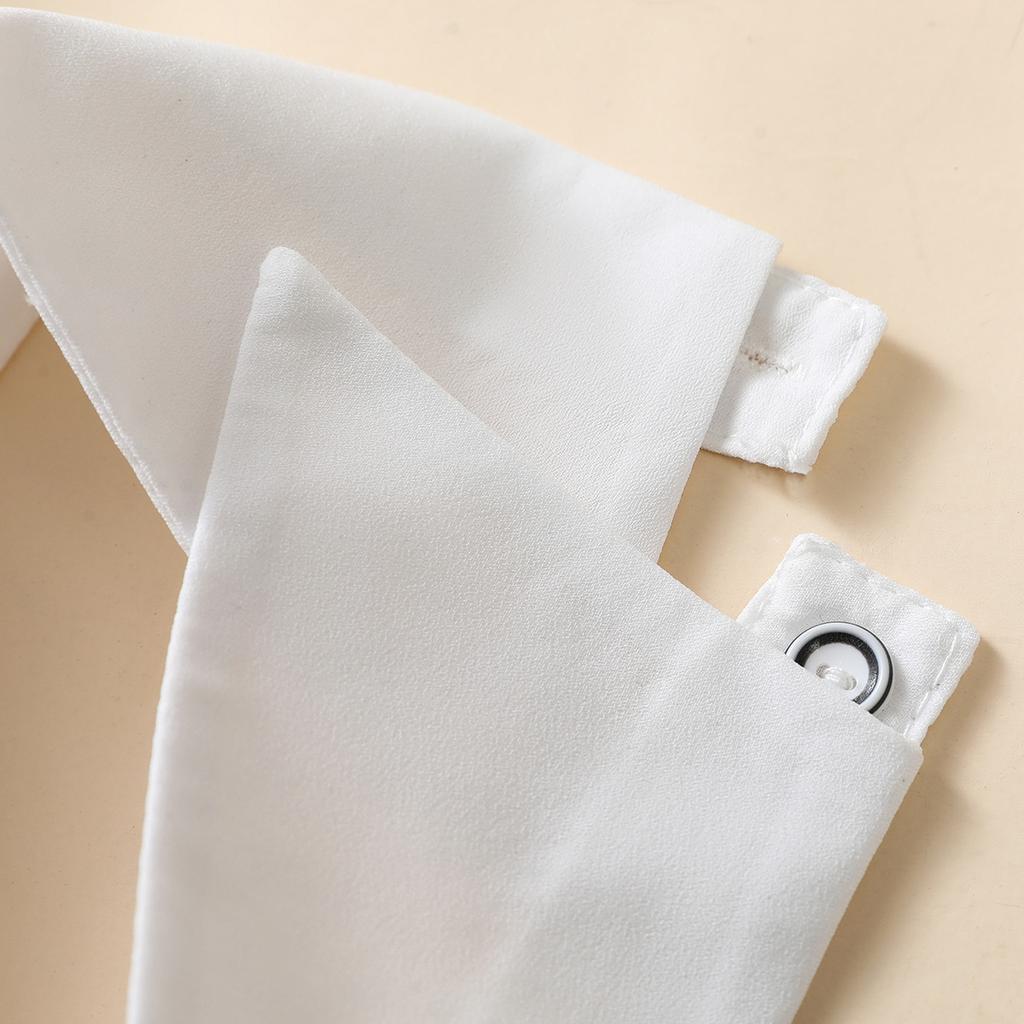 Women's New Fashion Decoration Chiffon Fake Neck Shirt Single Collar Versatile Bowtie Detachable Bowtie