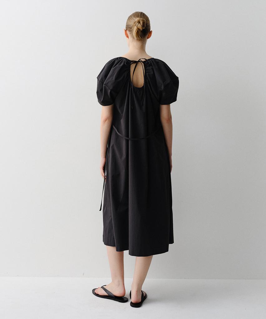 Ia Joy Puff Shirring Dress (Black)