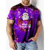 Men's Plus Size Merry Christmas T Shirt 3d Print Funny Santa Claus Graphic Crew Neck Short Sleeve Tee Shirts Tops Streetwear