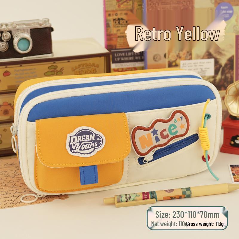 Soft Girl Pencil Case - Large Capacity, Gentle Lazy Style for Students