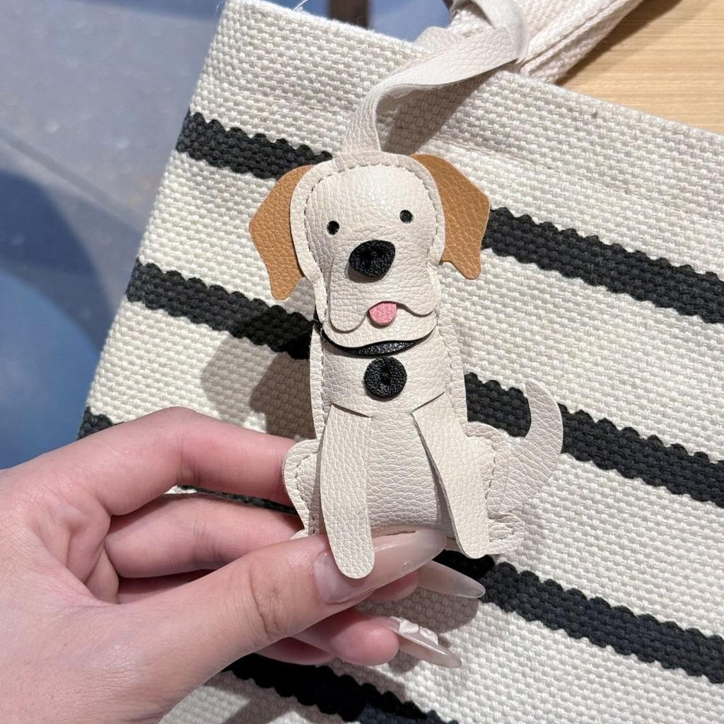 Handmade Labrador Keychain Pendant Dog Bag Leather Charm Cute Key Holder Gift