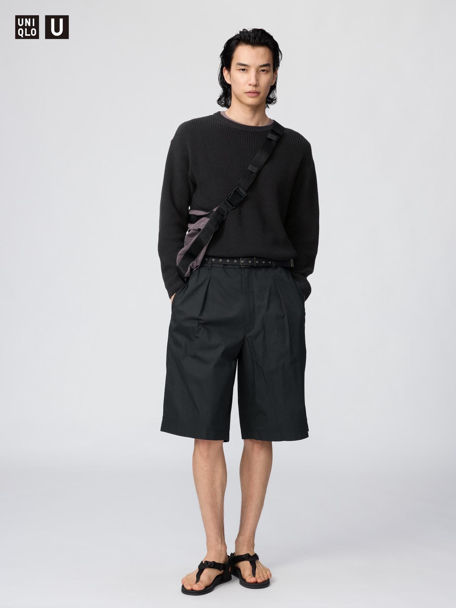 Uniqlo Япония Широкие шорты со складками 09 BLACK/XS