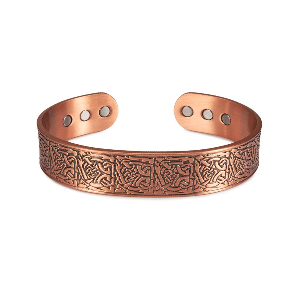 Wikinger Rein-Kupfer Armbänder Herren Verstellbares Armreif Energie Magnetische Armbänder Vorteile Armband Hart Gesundheit Mann Schmuck Knoten Metall