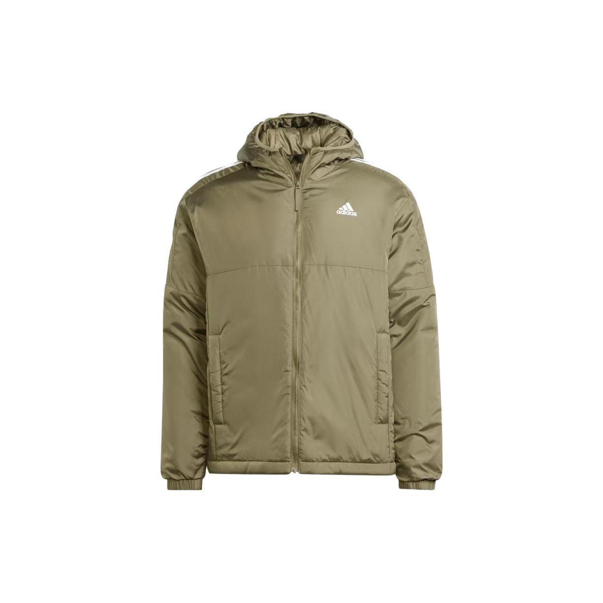 adidas Essentials Insulated Hooded Jacket Olive HZ5725 XS