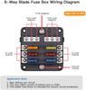 Zmart 6 Way Fuse Box Holder 12 To 32 Volt Plastic Cover with M5