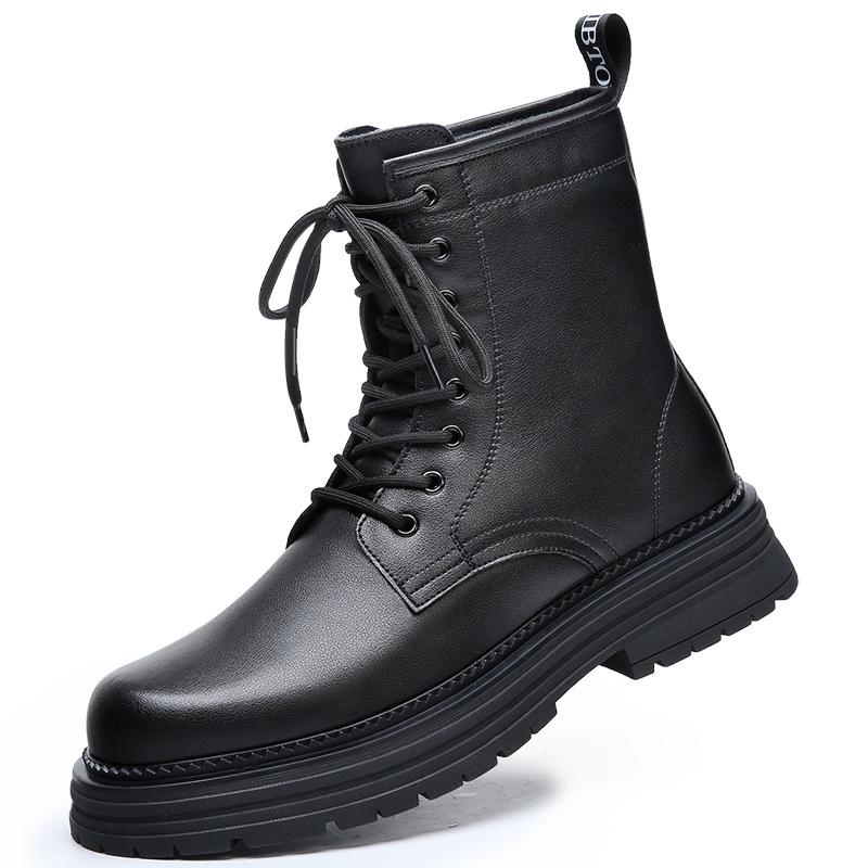 

Модные мужские туфли с круглым носком и высоким верхом из кожи. Минималистичный дизайн, универсальные стили. Повседневные, офисные, для отдыха, вечеринок, прогулок. Мужские ботинки. 44 чёрный