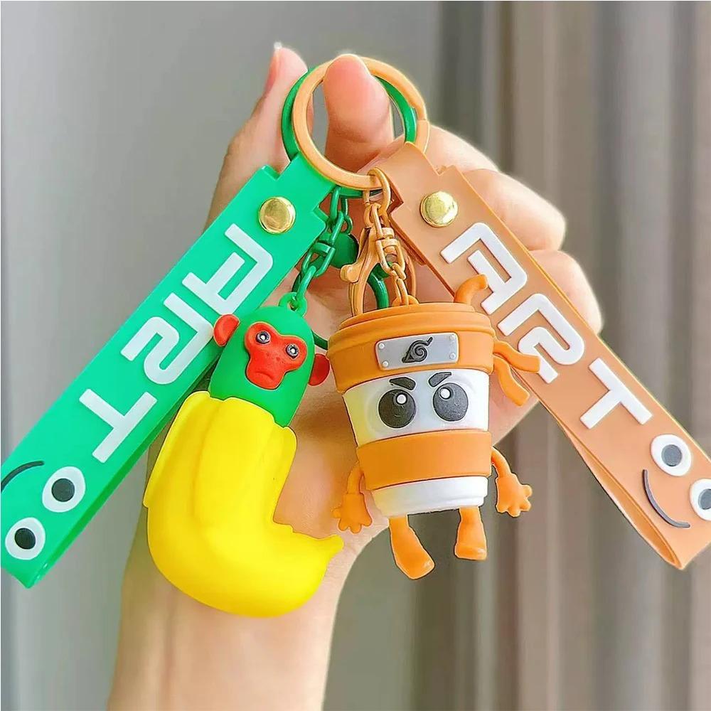 Italian Brainrot Keychain Tralalero Tralala Tung Tung Tung Sahur Ballerina Cappuccino Toy Keychains Pouch Pendant Decor Present