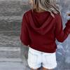 Damen Pullover Hoodies Tops Lässige Button-Down-Sweatshirts mit langen Ärmeln und Taschen