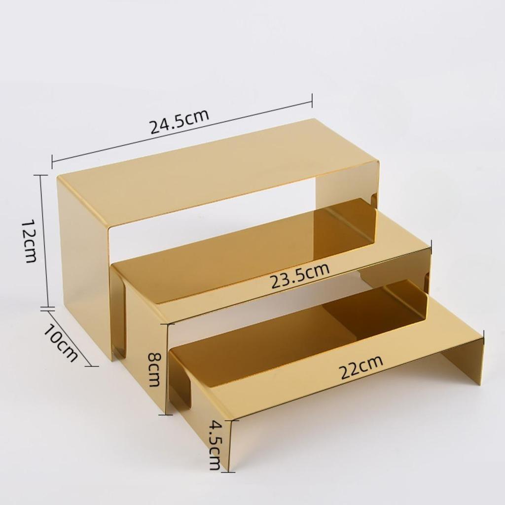 3Pcs Riser Display Stands Handbag Shoe Display Racks for Purse Toys Figures