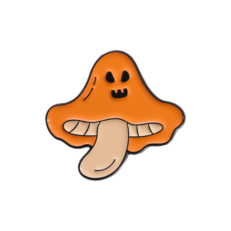 Halloween Adorable Cartoon Plant Series Badge Cute Mushroom Pumpkin Lantern Brooch