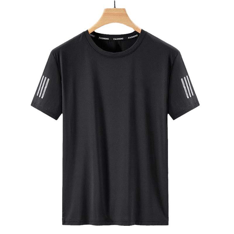 Men's Summer Ice Silk Quick-Dry Short Sleeve T-Shirt - Breathable & Lightweight