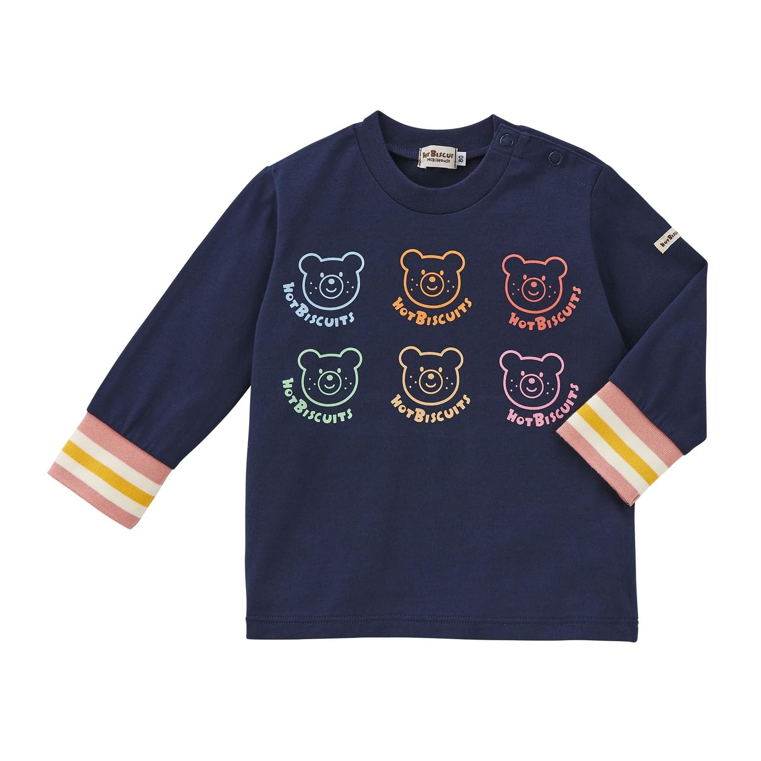 

HOUSE Hot Long Sleeve Boys Girls Baby Clothes Navy 120cm [MIKI Biscuits] T-Shirt Children s 73-5201-680 Темно-синій
