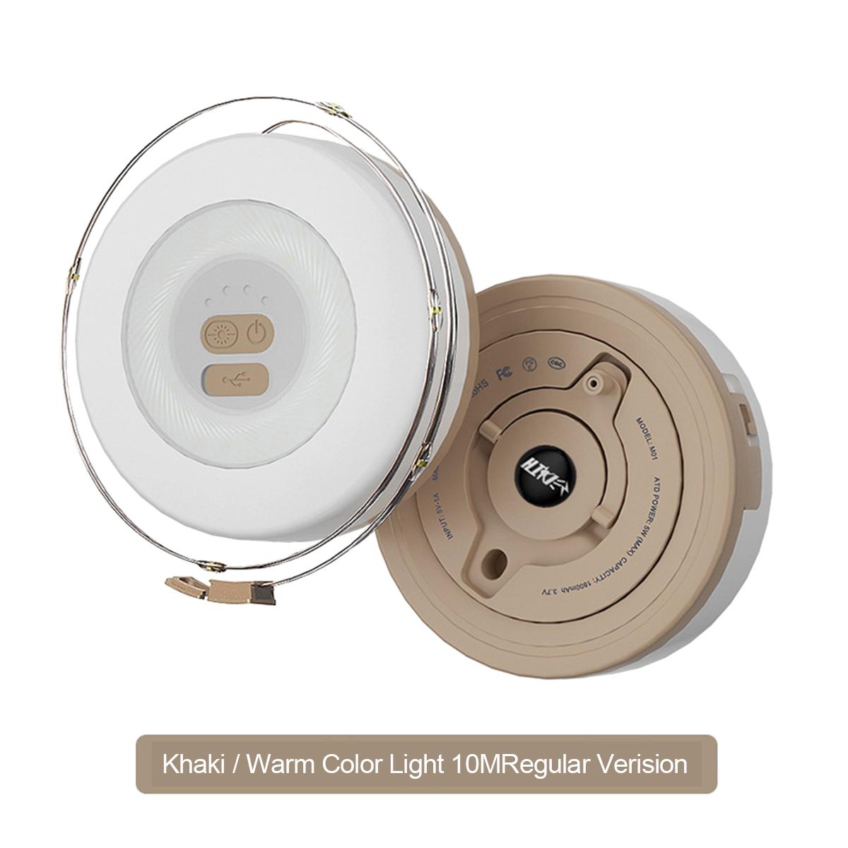 

Светодиодная лампа для кемпинга, водонепроницаемая, 10 м, для палатки, RGB, для комнаты, для наружного украшения, Usb-светильник для укладывания, режимы освещения, перезаряжаемый Khaki 10m warm light