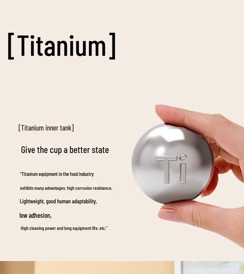Premium Double-Layer Titanium Tea Cup with Separation Steeping and Insulation