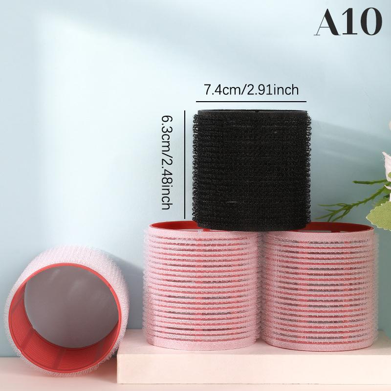 6Pcs Hair Roller Set Self Grip Heatless Hair Curler Different Size No Heat Self-adhesive Curling Hairdressing Styling Tool