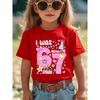Six Seven 67 I Was 6 Now I'm 7 Print Children's T-shirt Cotton Casual Fashion Summer Kids Clothes Trendy Boys Girls Short Sleeve