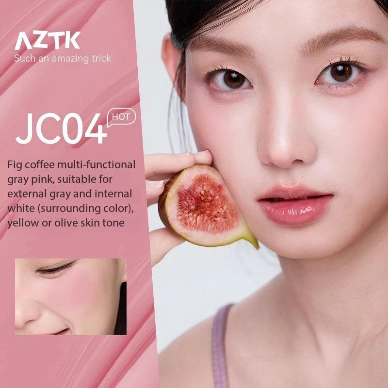 AZTK Жидкие румяна Jello Color Powder Увлажняющие Хайлайтер Красота Расширяется Сжимается Щека Матовый Макияж Лица JC04