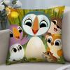 Puffin Rock P-Vorschule Kissenbezug D Druck Polyesterfaser _ Heim Sofa Wurfkissenbezug Dekoration Festival Geschenke,(3)