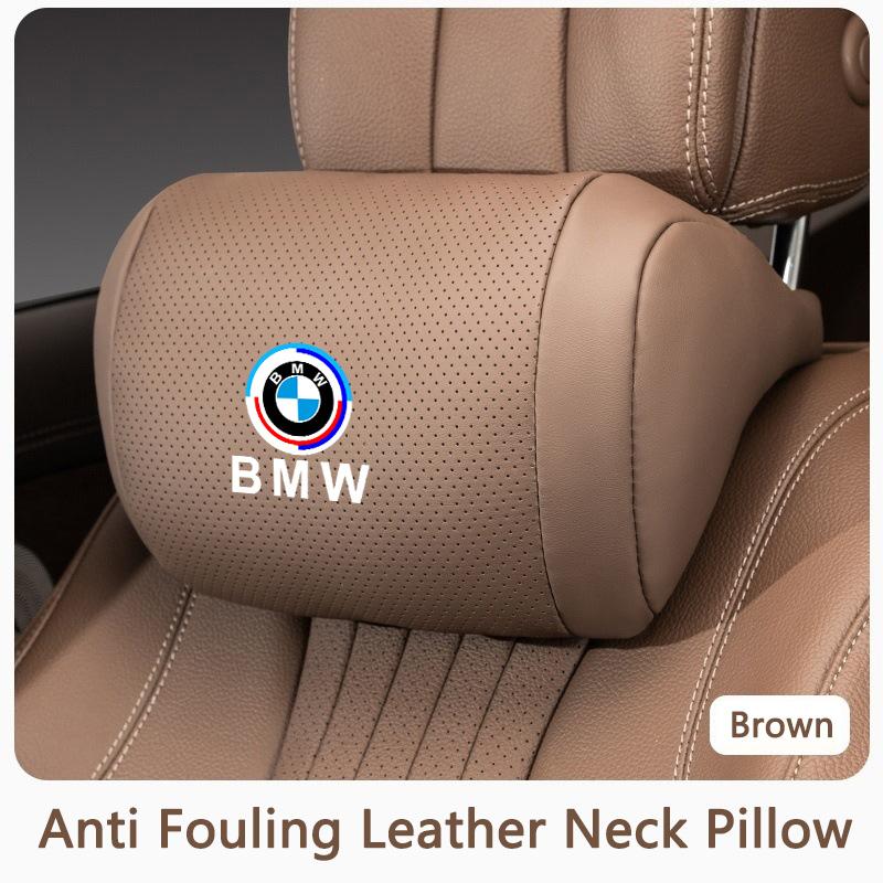 BBKP7 Car Seat Headrest Memory Cotton Neck Pillows Accessories For Bmw 50th Anniversary X1 X2 X3 X5 X6 E36 F20 F15 E46 E39 E90 E60 E87