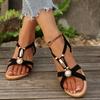 Women Wedge Sandals Summer 2026 New Comfortable Non Slip Beach Shoes Woman Leather Platform Roman Sandals Women Sandalias Mujer