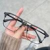 Anti-Blue Light Glasses Stylish Retro Black Frame Men's Prescription Glasses Clear Lens 0~-400°