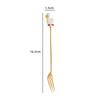 Creative Cartoon Animal Floral Spoon & Fork, Mirror Polished 304 Stainless Steel Dessert Coffee Stirrer