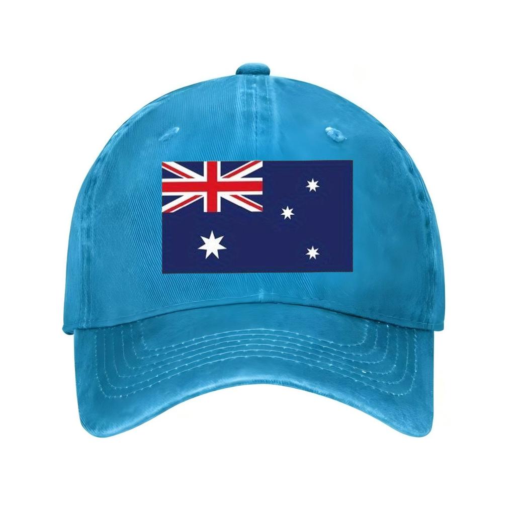 Australien Flagge Druck Baseballkappe Unisex Polyester Lässig Kreuz des Südens Verstellbar Sonnenhut