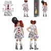 Halloween It Clown Role Playing Costume Set Children Dress For Costume Party