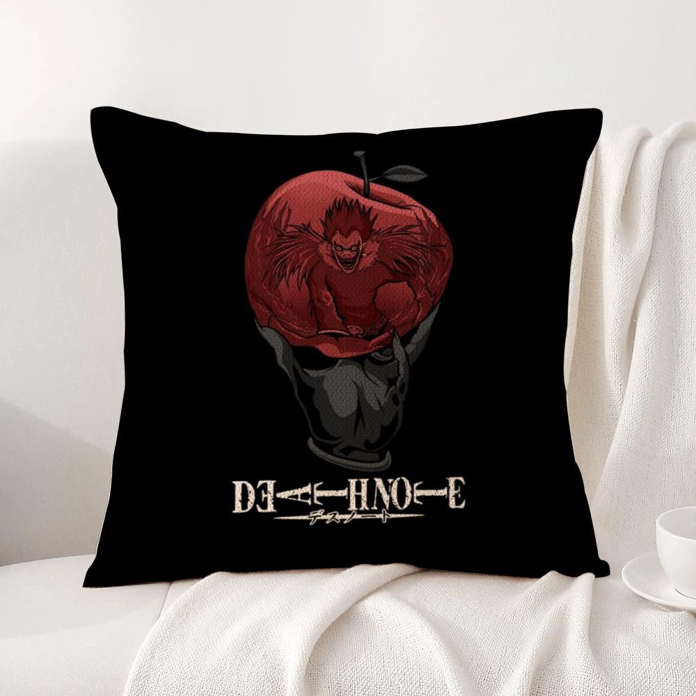 D-Death N-Note Cushion Cover Summer Coolness Linen Fabric Double-Sided Printing Pillow Case Sofa Home Decor Gift