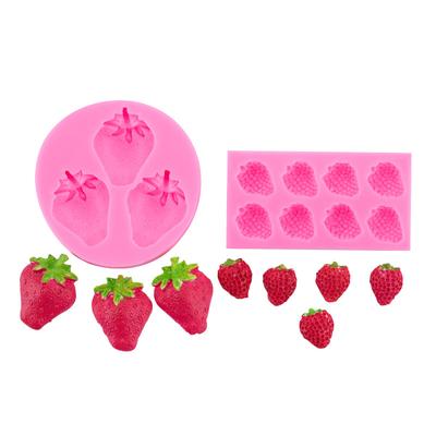 Fruit Strawberry Silicone Mold Fondant Chocolate Jelly Making Cake Decorating Tools DIY Plaster Clay Resin Moulds
