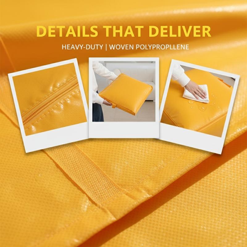 Large Capacity Moving Packaging Bag 100L Waterproof Woven Clothes Organizer for Dormitory Home Packing Storage