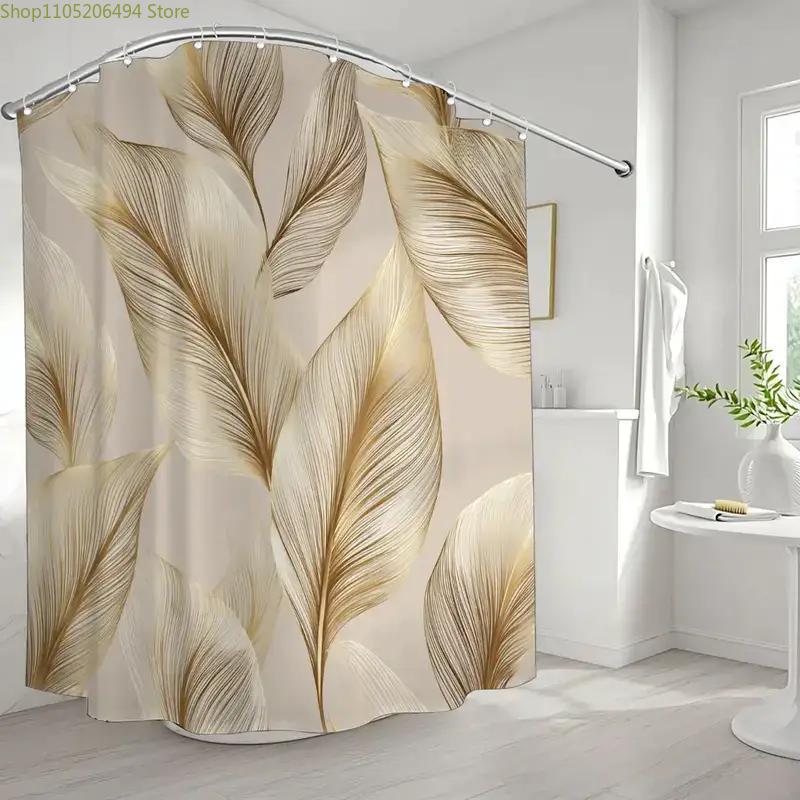 1pc Bathroom Shower Curtain, DIY Home Decoration, Anniversary Shower Curtain, Includes 12 Hooks, 70.87*70.87inch Bathroom Curt